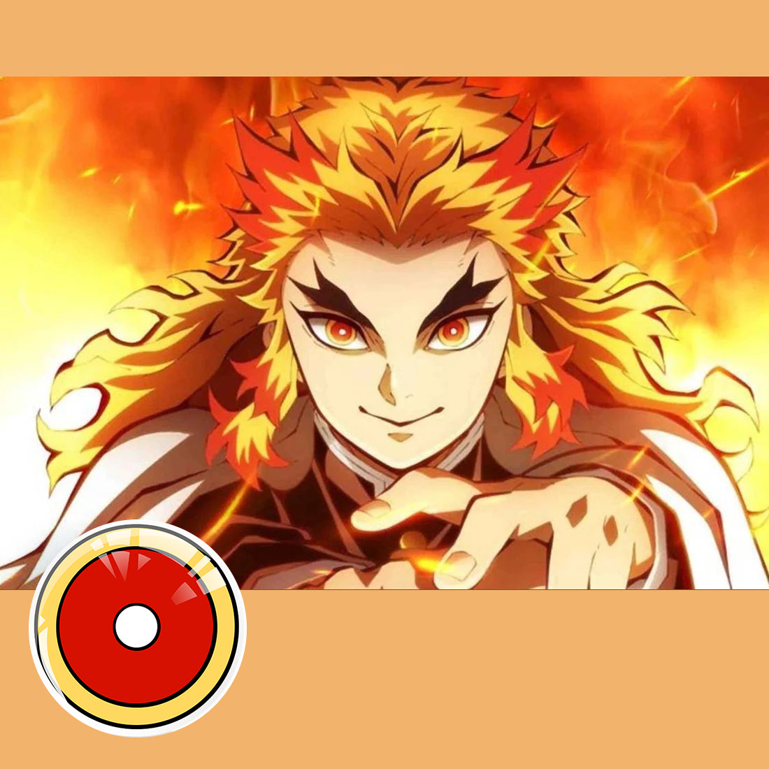 Demon Slayer's Inferno Halo Contact Lenses